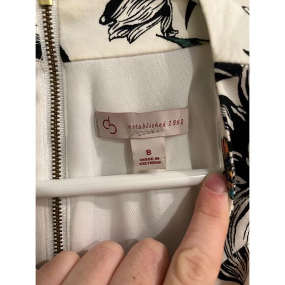 cb Dress Hummingbird Fit And Flare Size 8 - Picture 3 of 5